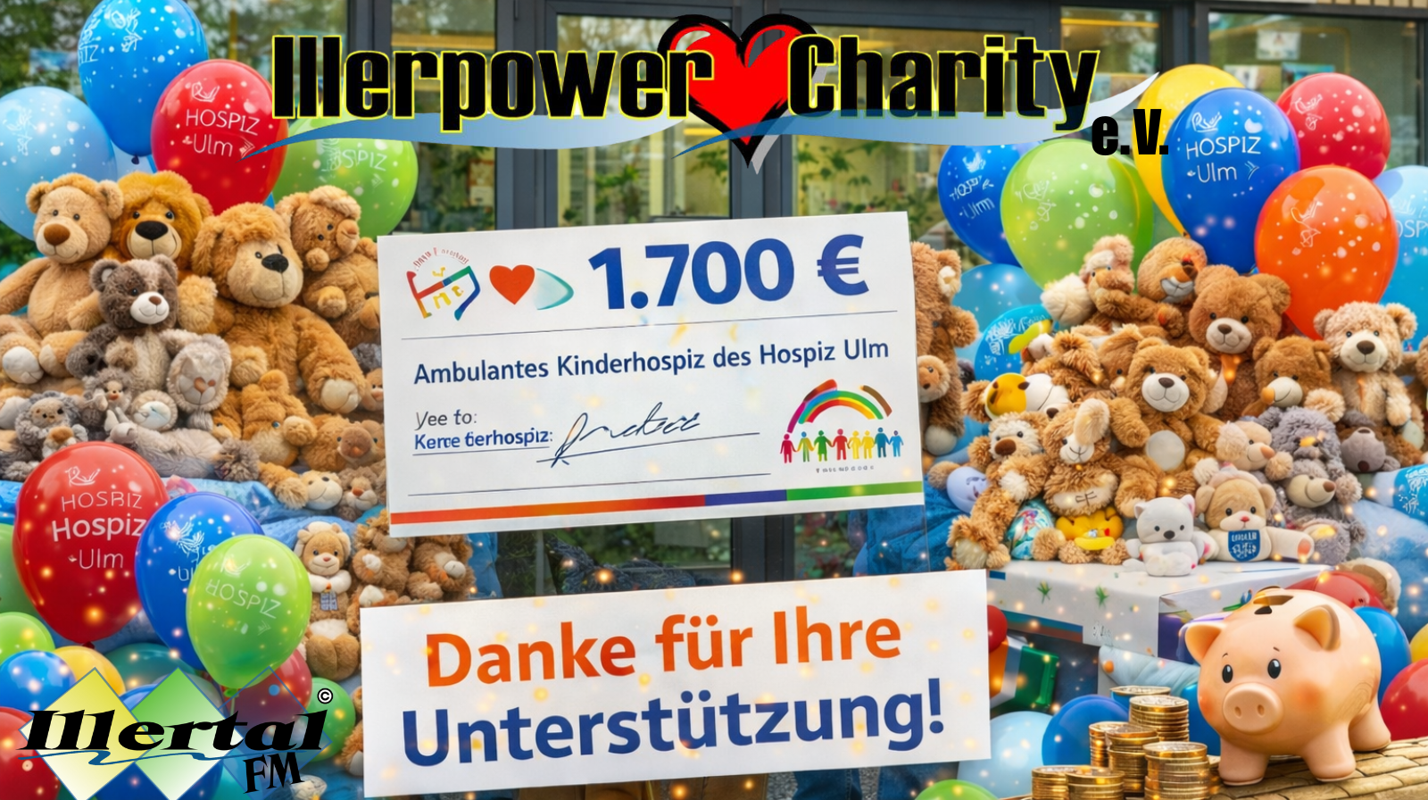 Weihnachtsaktion in diesem Jahr 1700 € für das ambulante Kinderhospiz Ulm